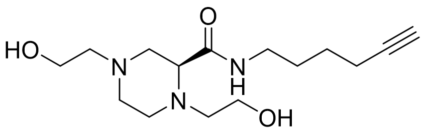 S-N-hex-5-yn-1-yl-14-bis2-hydroxyethylpiperazine-2-carboxamide 2-(2,4-dichlorophenyl) piperazine