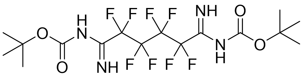 di-tert-butyl 22334455-octafluoro-16-diiminohexane-16-diyldicarbamate di-tert-butyl (2,2,3,3,4,4,5,5-octafluoro-1,6-diiminohexane-1,6-diyl)dicarbamate