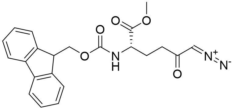 methyl S-2-9H-fluoren-9-ylmethoxycarbonylamino-6-diazo-5-oxohexanoate methyl (S)-2-((((9H-fluoren-9-yl)methoxy)carbonyl)amino)-6-diazo-5-oxohexanoate